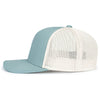 Pacific Headwear Smoke Blue/Beige/Smoke BlueContrast Stitch Trucker Pacflex Snapback Cap