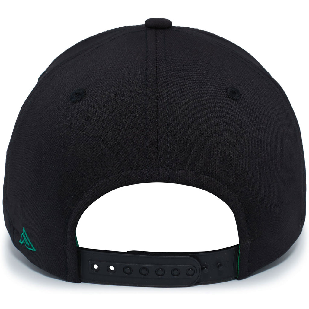 Pacific Headwear Black/Kelly Coolcore Sildline Snapback Cap