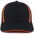 Pacific Headwear Black/Orange Coolcore Sildline Snapback Cap