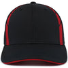 Pacific Headwear Black/Red Coolcore Sildline Snapback Cap