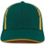 Pacific Headwear Dark Green/Gold Coolcore Sildline Snapback Cap