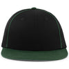 Pacific Headwear Black/Dark Green Momentum Team Cap