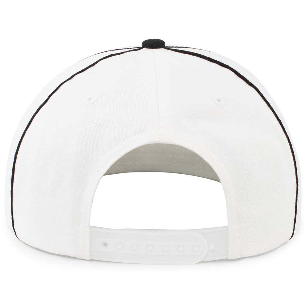 Pacific Headwear White/Black Momentum Team Cap