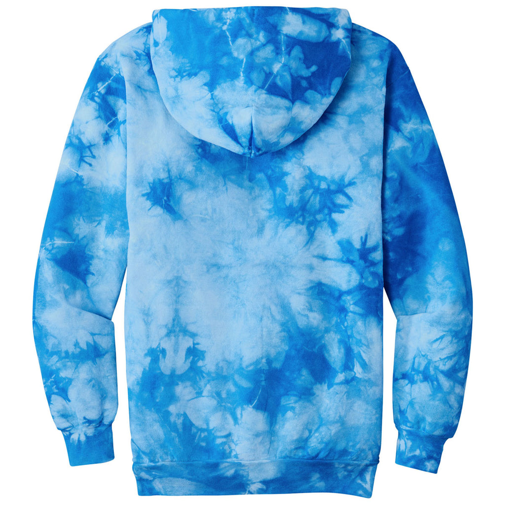 Port & Company Men's Sky Blue Crystal Tie-Dye Pullover Hoodie