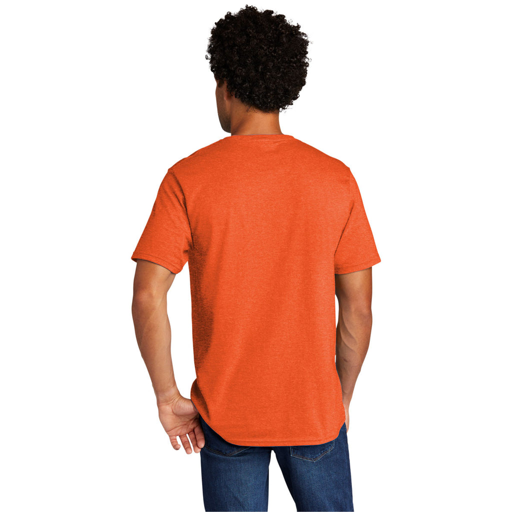 Port & Company Men's Deep Orange Heather Tri-Blend Tee