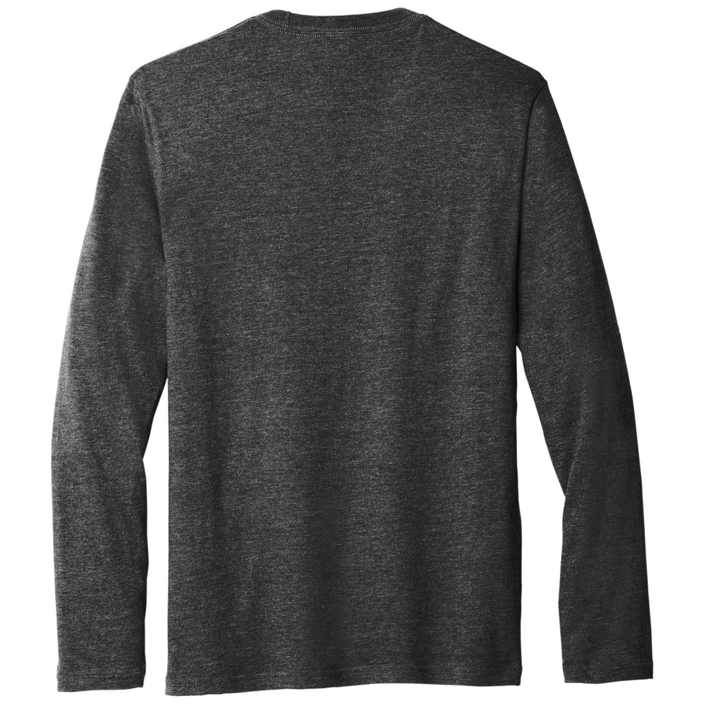 Port & Company Men's Black Heather Tri-Blend Long Sleeve Tee