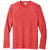 Port & Company Men's Bright Red Heather Tri-Blend Long Sleeve Tee