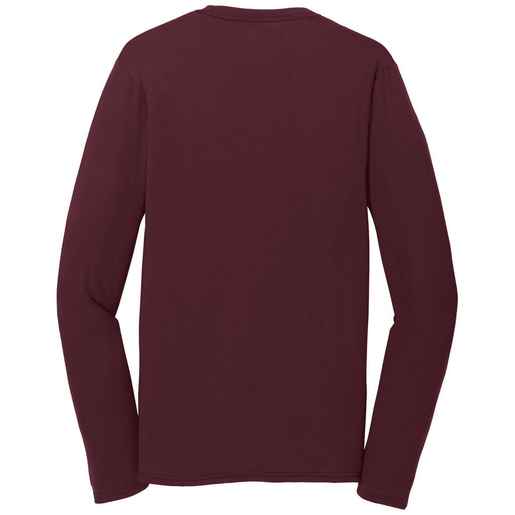 Port & Company Men's Athletic Maroon Long Sleeve Performance Blend Tee