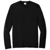 Port & Company Men's Jet Black Long Sleeve Fan Favorite Blend Tee