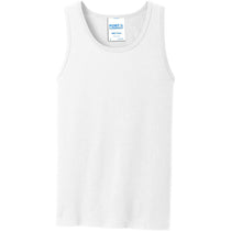 Port & Company Men's White Core Cotton Tank Top