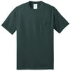 Port & Company Men's Dark Green Tall Core Blend Pocket Tee