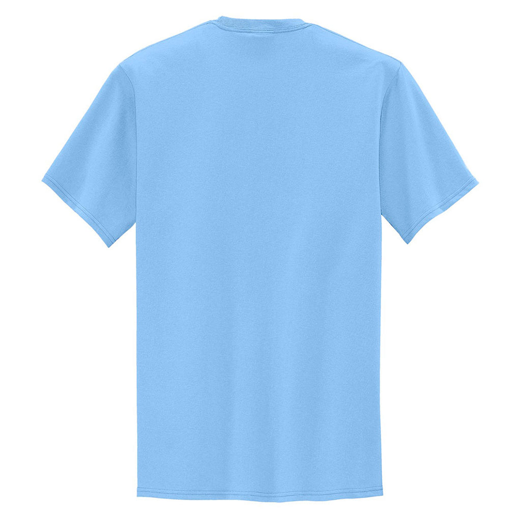 Port & Company Men's Light Blue Tall Core Blend Pocket Tee