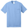 Port & Company Men's Light Blue Tall Core Blend Pocket Tee