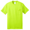 Port & Company Men's Safety Green Tall Core Blend Pocket Tee