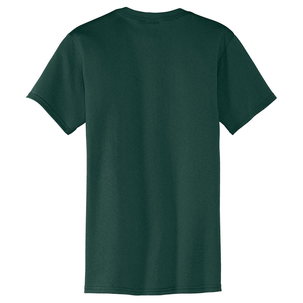 Port & Company Men's Dark Green Core Blend Pocket Tee