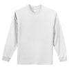 Port & Company Men's White Tall Long Sleeve Essential Tee