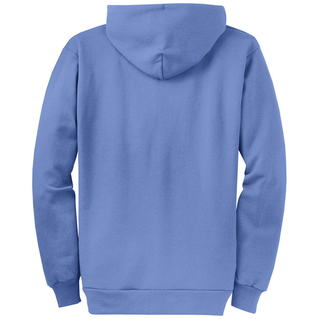 Port & Company Men's Carolina Blue Core Fleece Full-Zip Hooded Sweatshirt