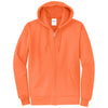 Port & Company Men's Neon Orange Core Fleece Full-Zip Hooded Sweatshirt