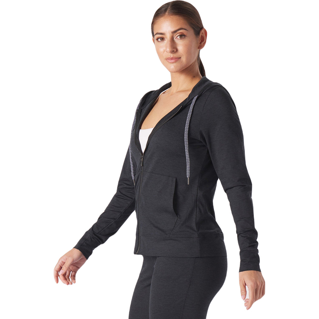 Glyder Women's Black On the Go Lightweight Zip Up Hoodie