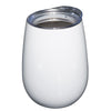 Primeline White 10 oz. Stemless Vacuum Wine Tumbler with Lid