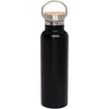 Primeline Black 20 oz. Vacuum Insulated Bottle with Bamboo Lid