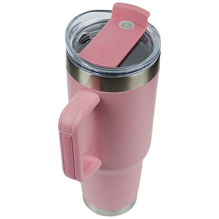 Pelican Pink Porter 40 oz. Recycled Double Wall Stainless Steel Travel Tumbler