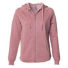 Independent Trading Co. Women's Dusty Rose California Wave Wash Full-Zip Hooded Sweatshirt