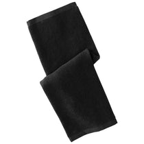 Port Authority Black Hemmed Towel