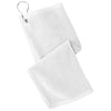 Port Authority White Grommeted Hemmed Towel