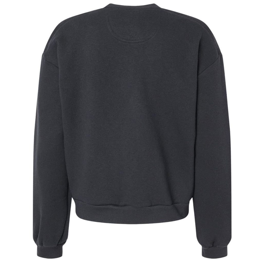 American Apparel Women's Black ReFlex Fleece Crewneck Sweatshirt