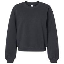 American Apparel Women's Black ReFlex Fleece Crewneck Sweatshirt