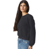 American Apparel Women's Black ReFlex Fleece Crewneck Sweatshirt