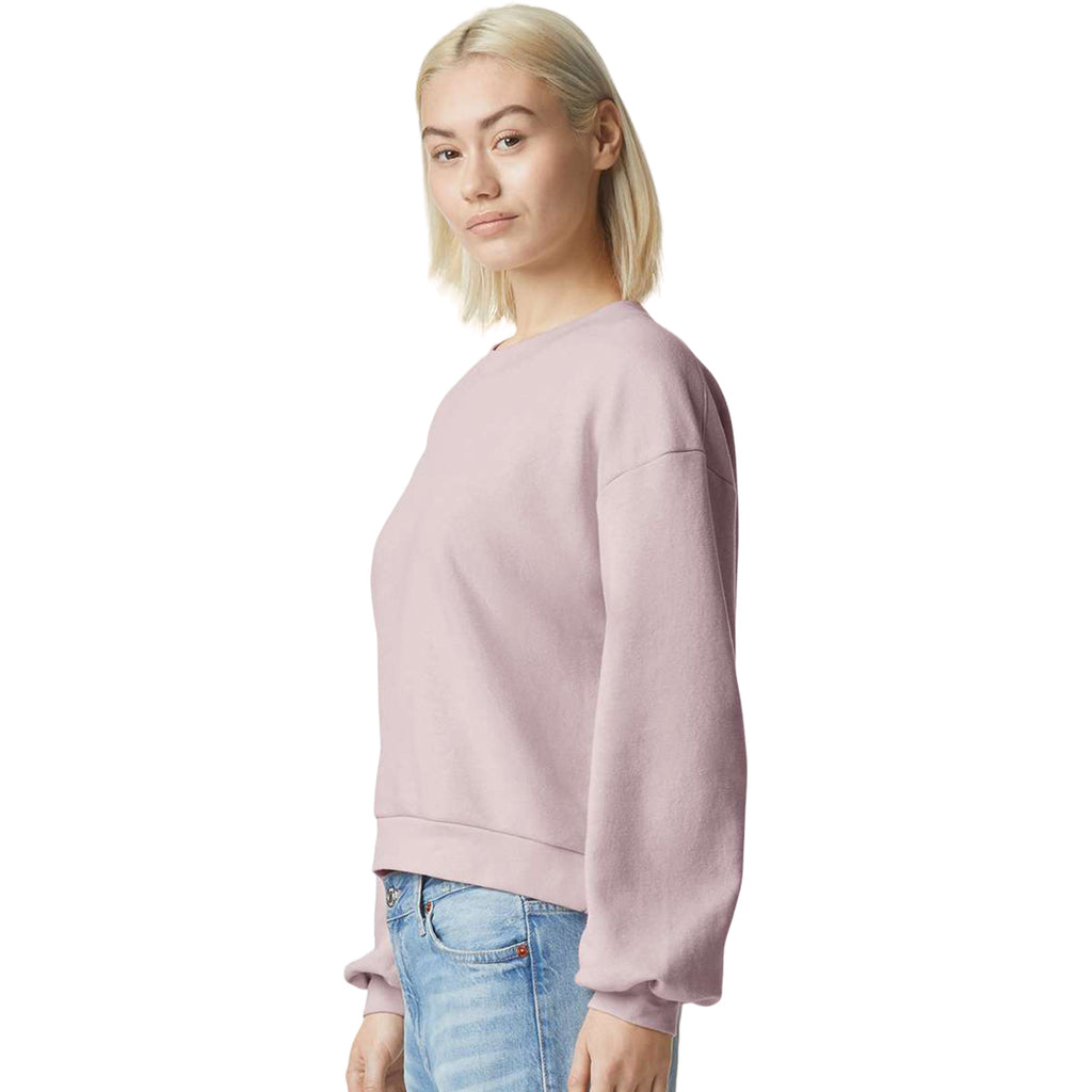 American Apparel Women's Blush ReFlex Fleece Crewneck Sweatshirt