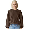 American Apparel Women's Brown ReFlex Fleece Crewneck Sweatshirt