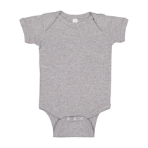 Rabbit Skins Heather Grey Infant Baby Rib Onesie
