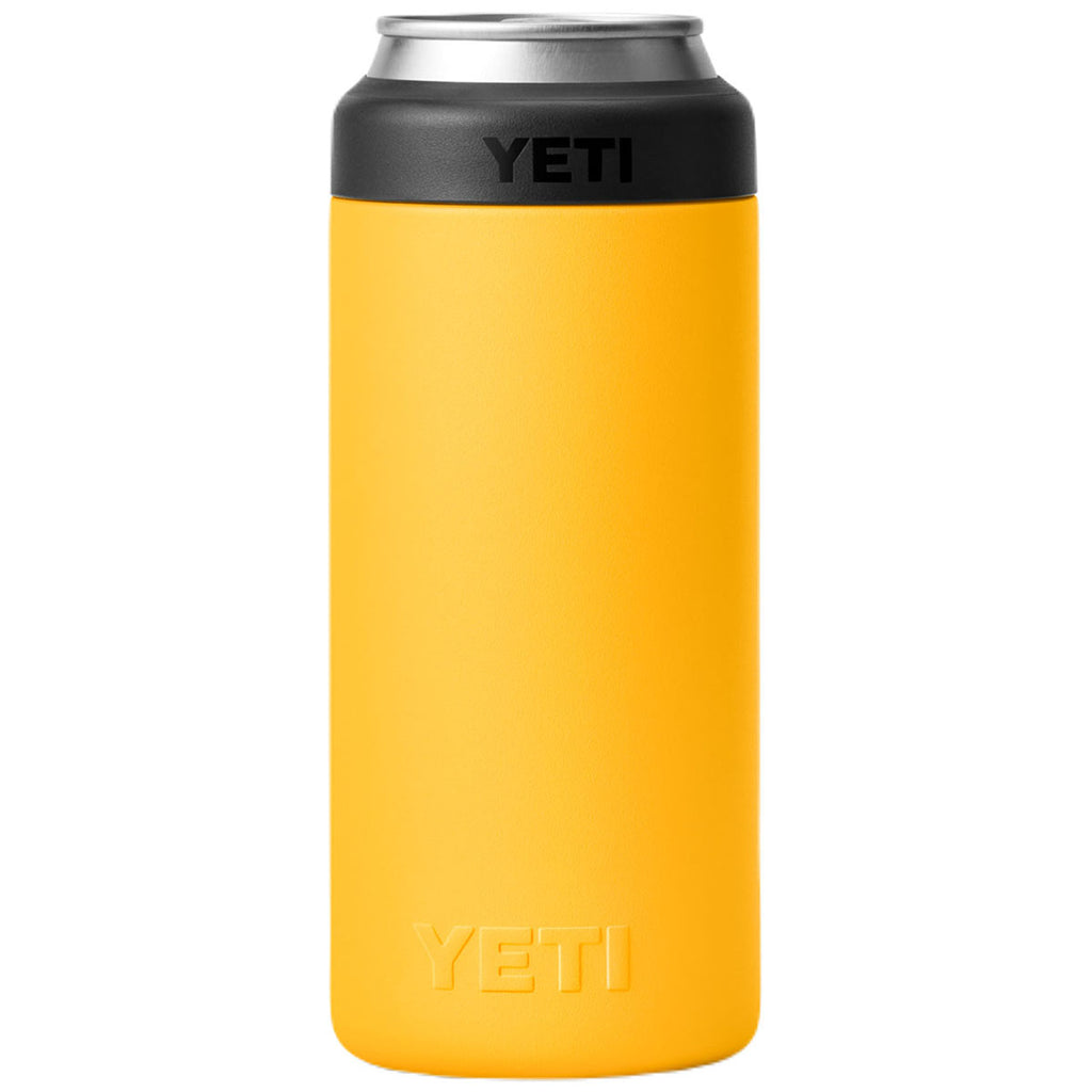 YETI Alpine Yellow Rambler 12 oz Colster Slim Can Cooler