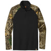 Russell Outdoors Men's Black/ Realtree Edge Realtree Colorblock Performance Quarter Zip