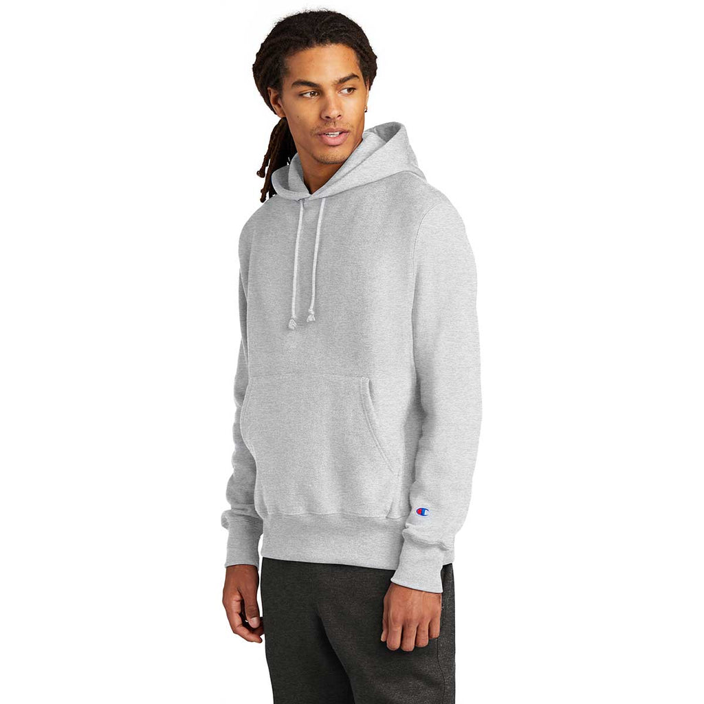 Champion Men's Ash Reverse Weave Hooded Sweatshirt