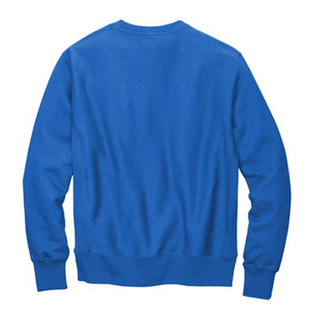 Champion Men's Athletic Royal Reverse Weave Crewneck Sweatshirt