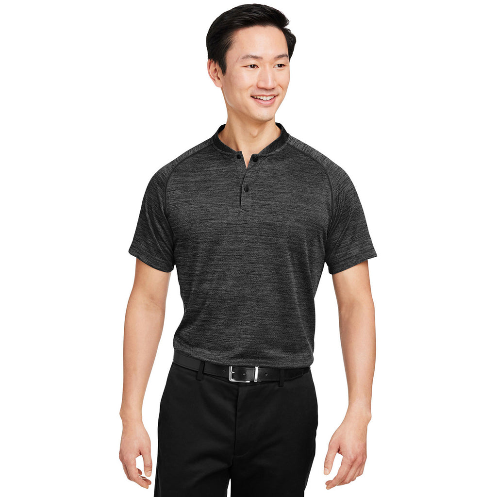 Spyder Men's Black Jaspe Mission Blade Collar Polo