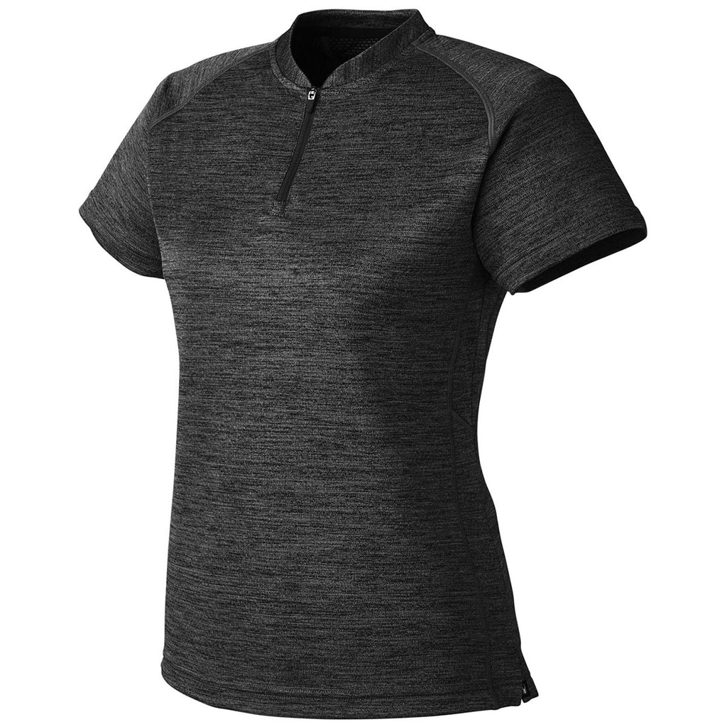 Spyder Women's Black Jaspe Mission Blade Collar Polo