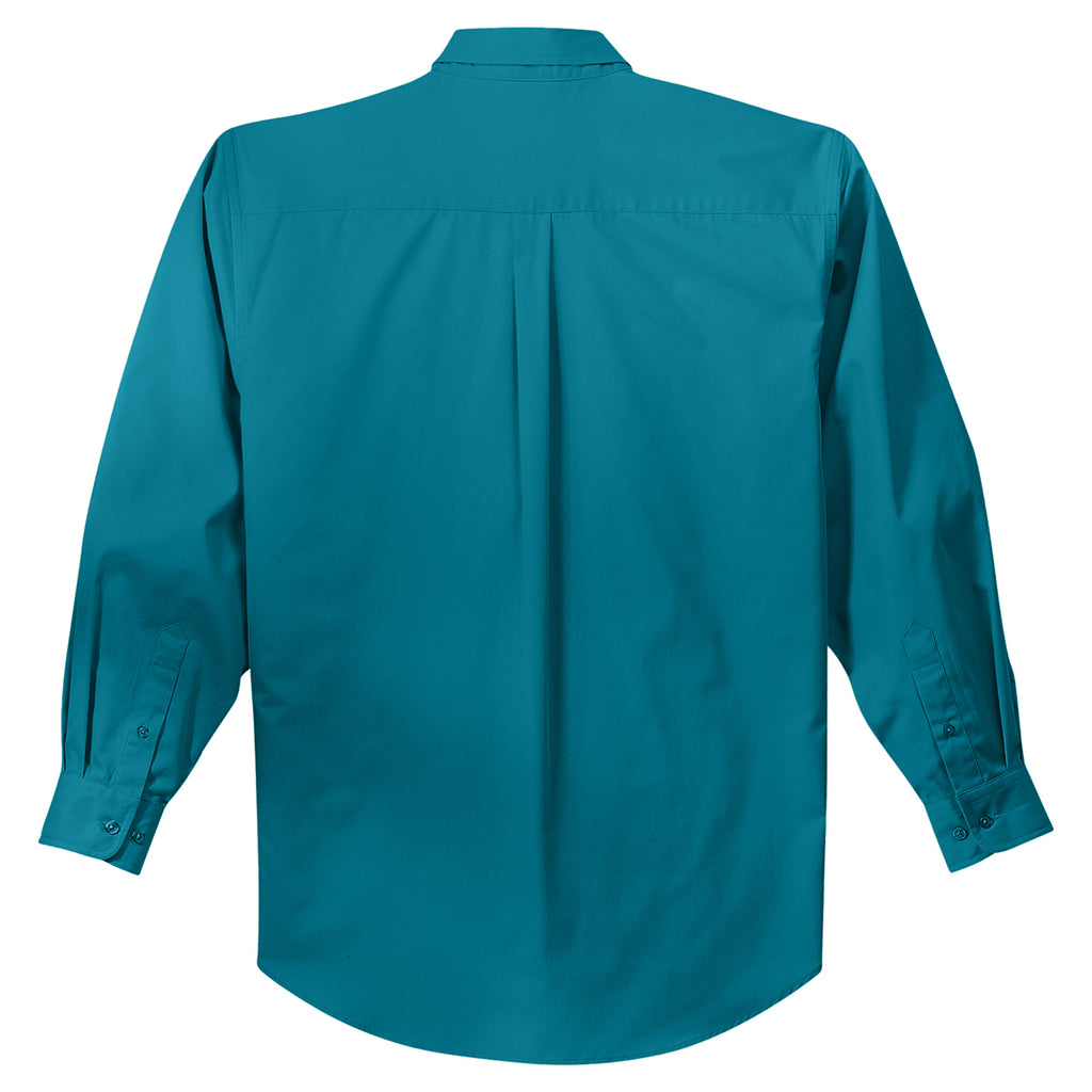 Port Authority Men's Teal Green Extended Size Long Sleeve Easy Care Shirt