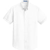 Port Authority Men's White Short Sleeve SuperPro Twill Shirt