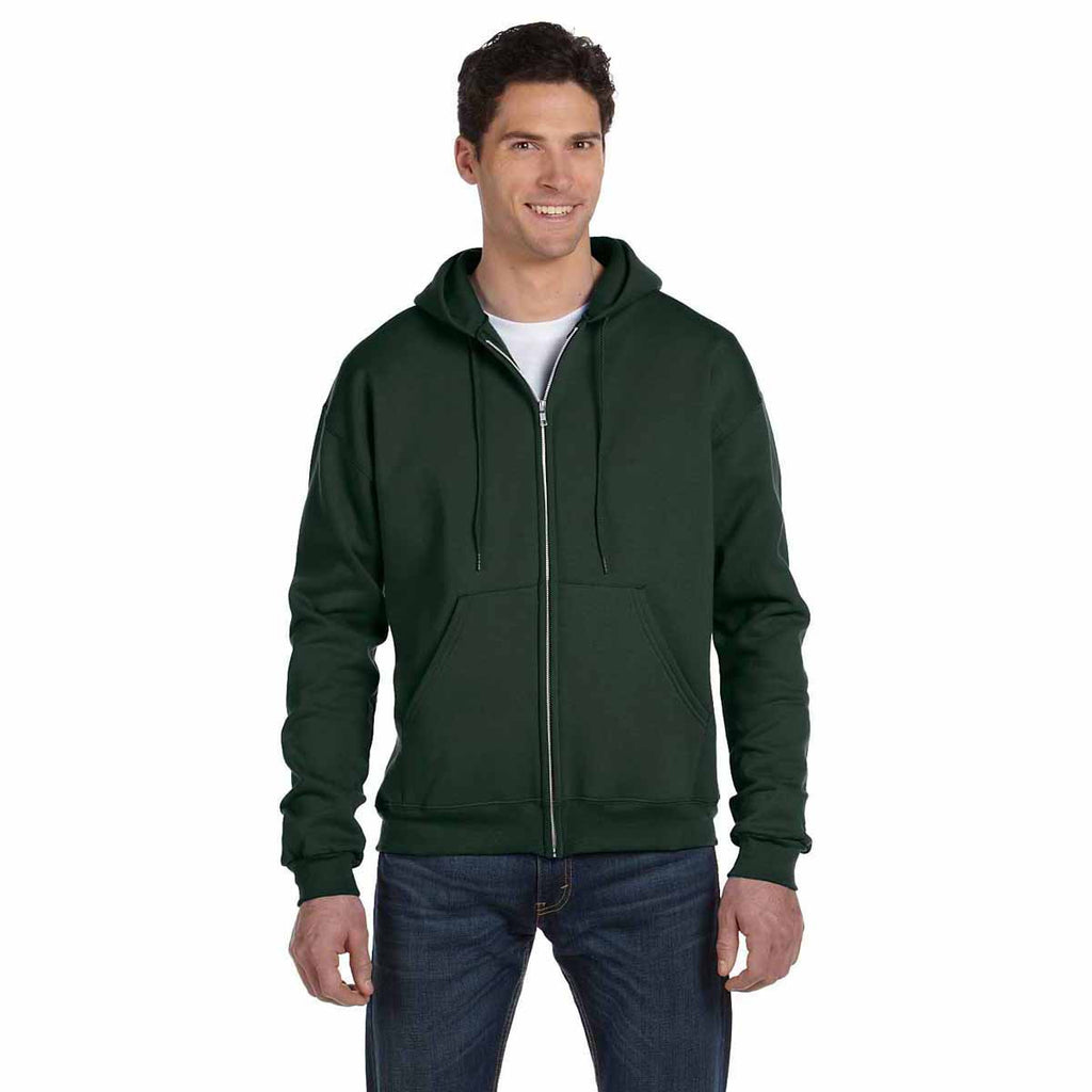 Champion Men's Dark Green Eco 9-Ounce Full Zip Hood