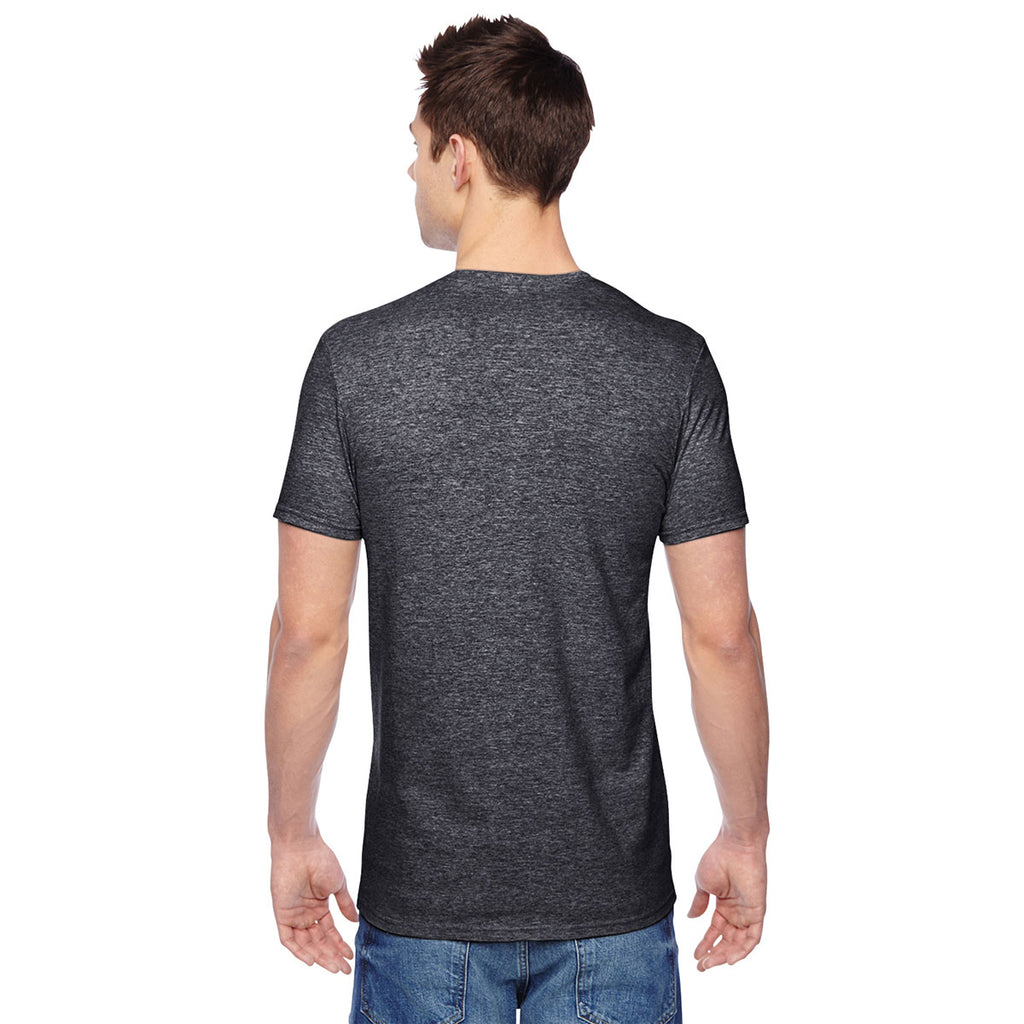 Fruit of the Loom Men's Charcoal Heather 4.7 oz. Sofspun Jersey Crew T-Shirt