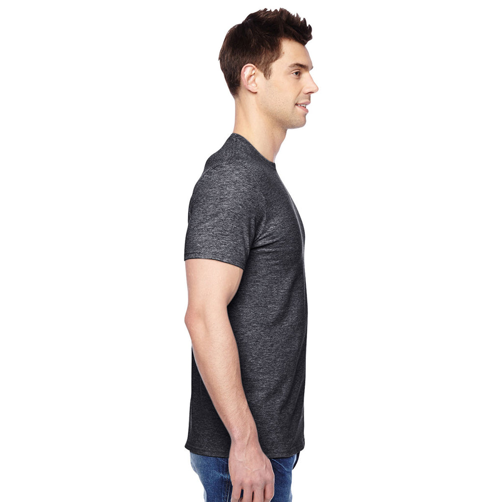 Fruit of the Loom Men's Charcoal Heather 4.7 oz. Sofspun Jersey Crew T-Shirt