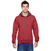 Fruit of the Loom Men's Brick Heather 7.2 oz. SofSpun Hooded Sweatshirt