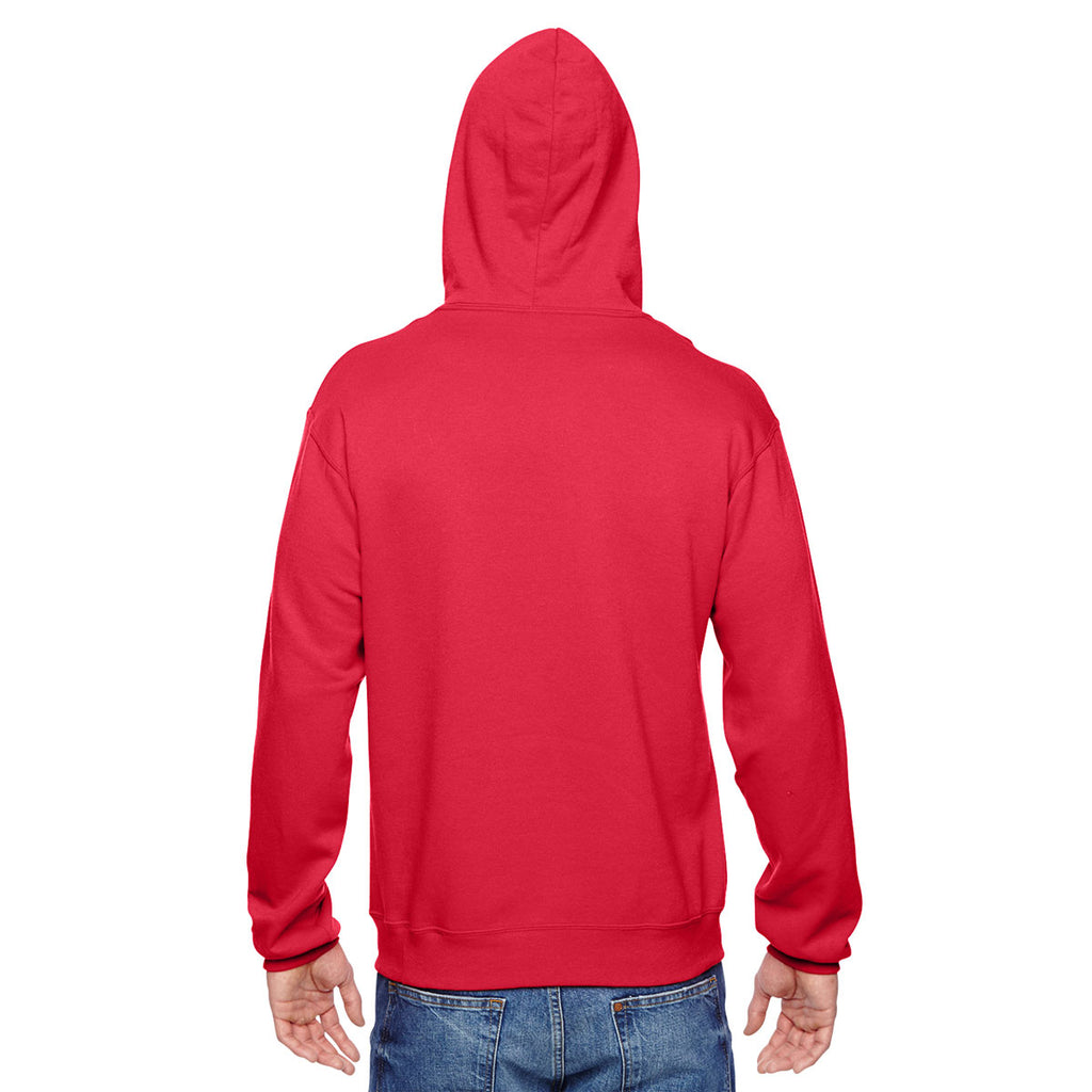 Fruit of the Loom Men's Fiery Red 7.2 oz. SofSpun Hooded Sweatshirt