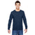 Fruit of the Loom Men's J Navy 4.7 oz. Sofspun Jersey Long-Sleeve T-Shirt