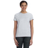 Hanes Women's Ash 4.5 oz. 100% Ringspun Cotton nano-T T-Shirt